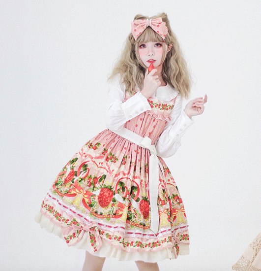 Angelic Pretty - Angelic pretty Strawberry Dollセット、バッグの+