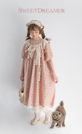 ロリータ Sweet Dreamer Vintage サーカス団のワンピース 受注生産 綿麻 5分袖 レース フリル 森 クラロリ Loli1462 ロリータゴスロリ専門通販ショップluxury ラグジュアリー 安い価格で可愛いロリータワンピースを取り揃えています