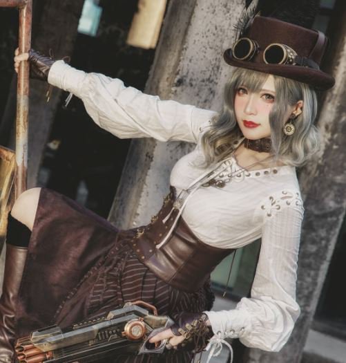 スチームパンク ブラウス Steampunk ホワイト パンチング レースアップ 長袖 ホワイト 春物 ゴスロリ ロリータファッション Loli2121 ロリータゴスロリ専門通販ショップluxury ラグジュアリー 安い価格で可愛いロリータワンピースを取り揃えています