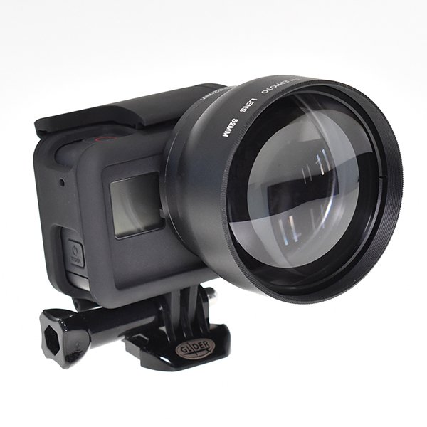 GoPro(ゴープロ)用 (HERO7Black/HERO6/HERO5対応) 2倍ズームレンズ ×2コンバーター 望遠レンズ 52mm