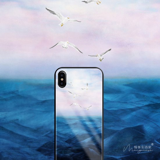 海 カモメ 絵 絵画 風景 美しい スマホ 新作 Iphone Xs Xs Max Xr X ケース カバー 送料無料