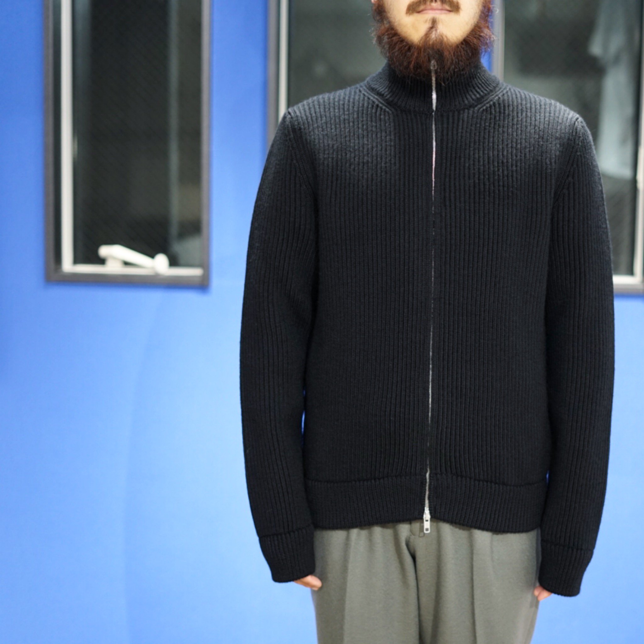 knit zip up