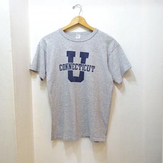 80年代製 チャンピオン コネチカット大学 Tシャツ Size L ヴィンテージストアgrace