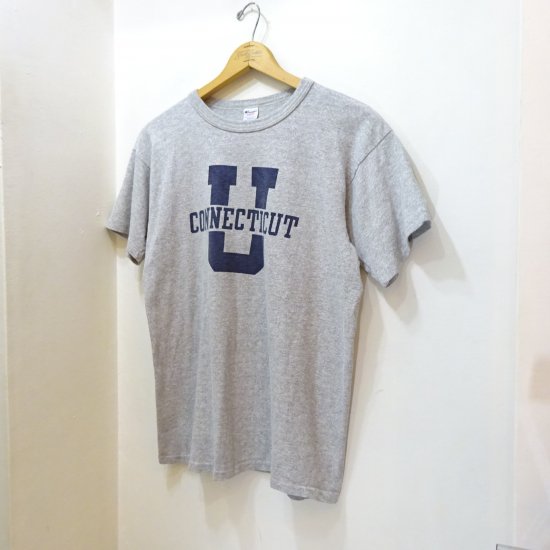 80年代製 チャンピオン コネチカット大学 Tシャツ Size L ヴィンテージストアgrace