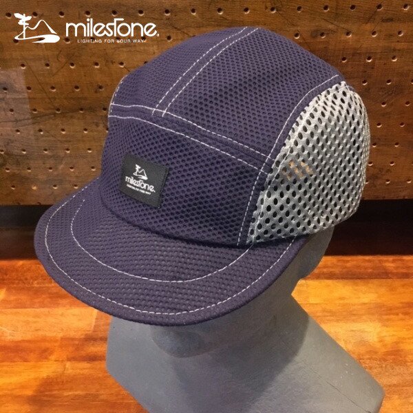 Milestone マイルストーン Original Cap Msc 008 Navy メンズ レディース メッシュキャップ トレイルランニング装備の通販ショップ ソトアソobsオンライン