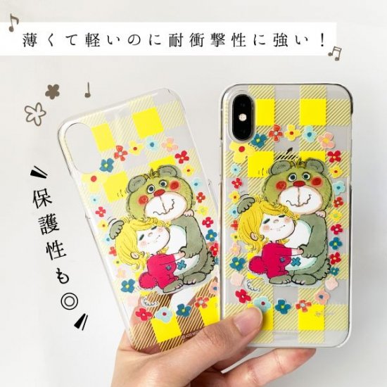 水森亜土 あどちゃん Iphonex Xs 対応 クリアケース Iphoneケース スマホ 透明 イエロー グッズ Pwor