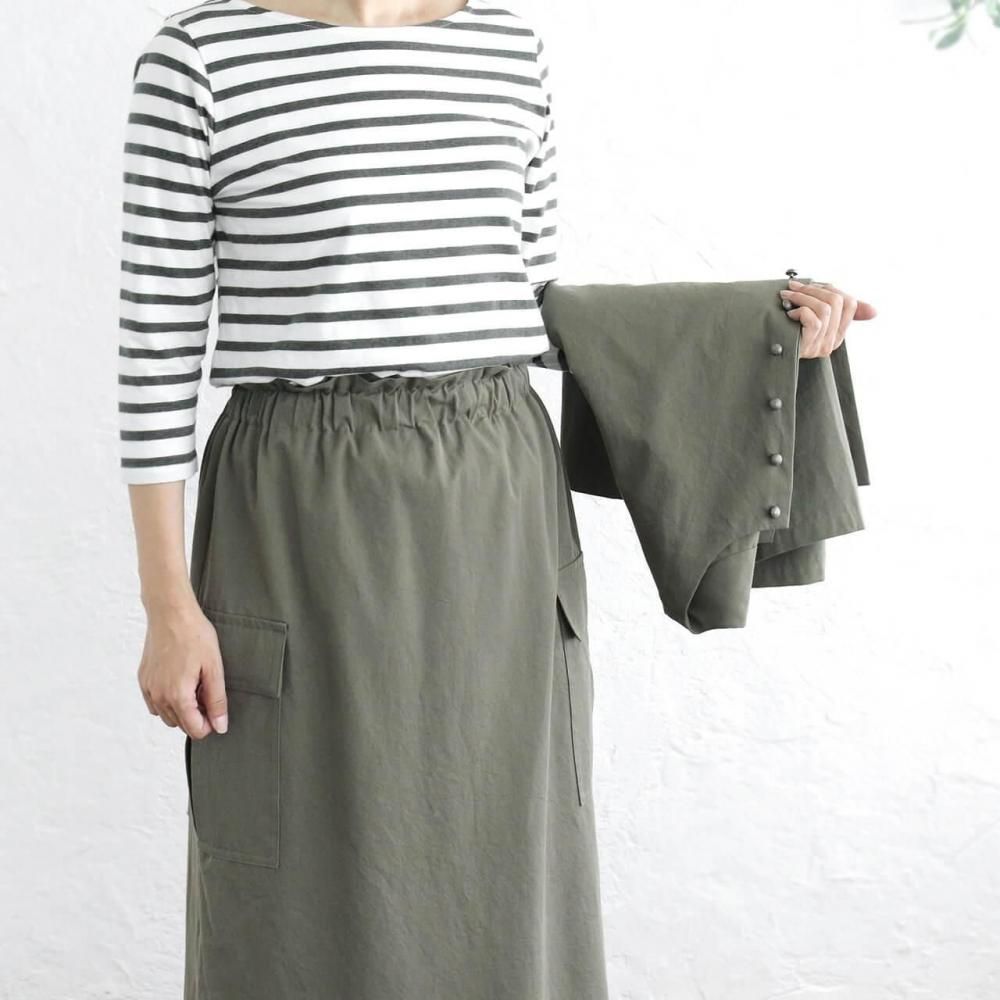 東炊きコットンツイル ノーカラージャケット