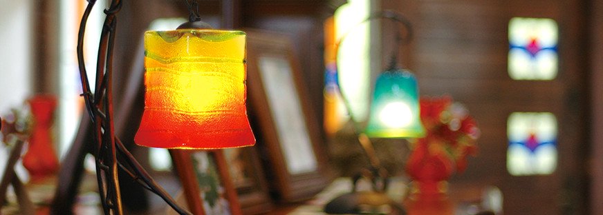 琉球ガラスのインテリア：ランプ｜沖縄県内最大級の手作りガラス工房 