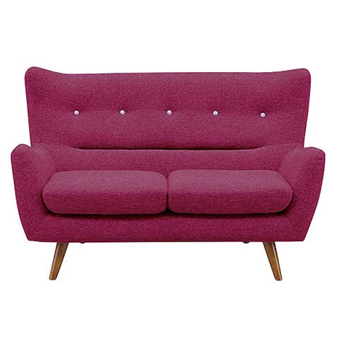 北欧デザインの丸みが優しいソファ ２人掛け ピンク 幅133 ソファ専門店e Casa