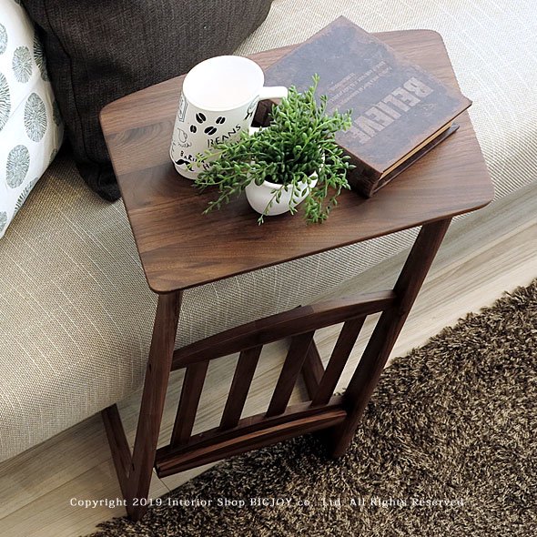 サイドテーブル コーヒーテーブル ソファ前に置きやすいコの字デザイン 