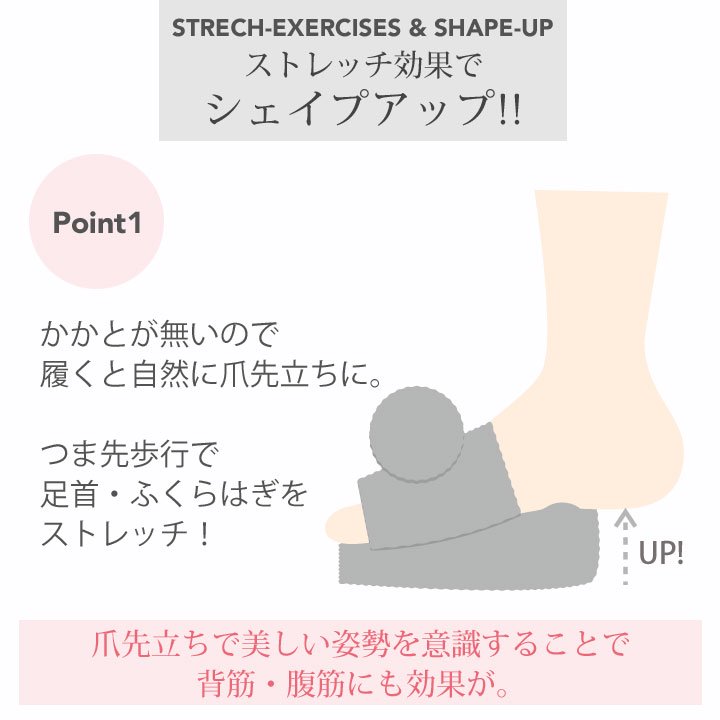 Usagi Strech Slipper ウサギ ストレッチ スリッパ ダイエット 爪先立ち ストレッチ ふわふわ モコモコ ピンク グレー オフホワイト フリーサイズ