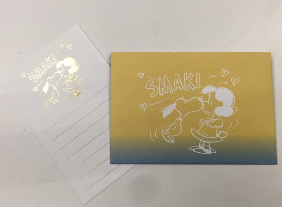 Peanuts Snoopy スヌーピー ミニレターセットsmak スマック キス 3セット入り Sc Sticker