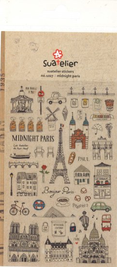 ミニスケッチシール トラベル Paris パリ観光 Sc Sticker