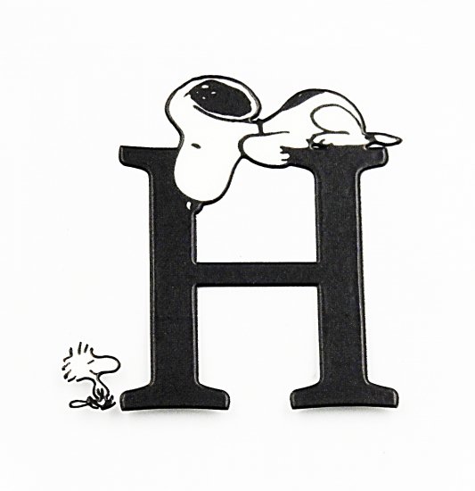 Peanuts Snoopy スヌーピー 耐熱 耐水 アルファベットステッカー ｈ Sc Sticker