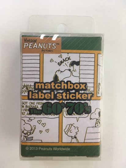 Peanuts Snoopy スヌーピー マッチボックスステッカー ヴィンテージアート Sc Sticker