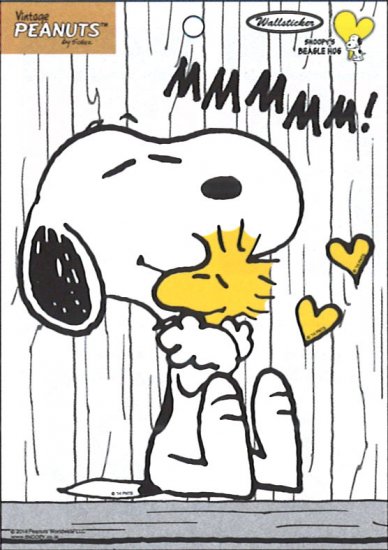 Peanuts Snoopy スヌーピー 貼って剥がせるａ５ウォールステッカー ビーグルハグ Sc Sticker
