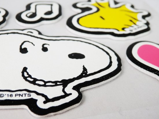 Peanuts Snoopy スヌーピー 貼って剥がせる レザーステッカー スヌーピーアイコン Sc Sticker