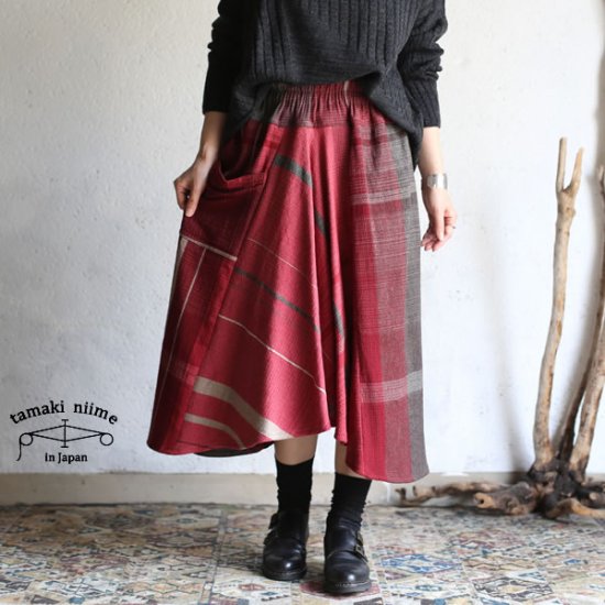 tamaki niime(ޥ ˥) ڿ only one chotan skirt wool CTN_W10 wool70% cotton30 祿󥹥 