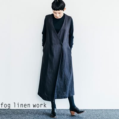 fog linen work(եͥ)2019ǯ߿ۥƥ 󥰥٥ եå / KATIA LONG VEST ȥ˥ ͥ LWA147-2488  