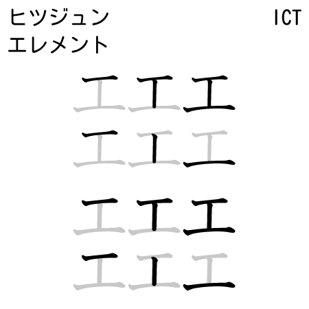 モトヤict 筆順 エレメント モトヤフォントのオンラインショップ Motoya Font Shop