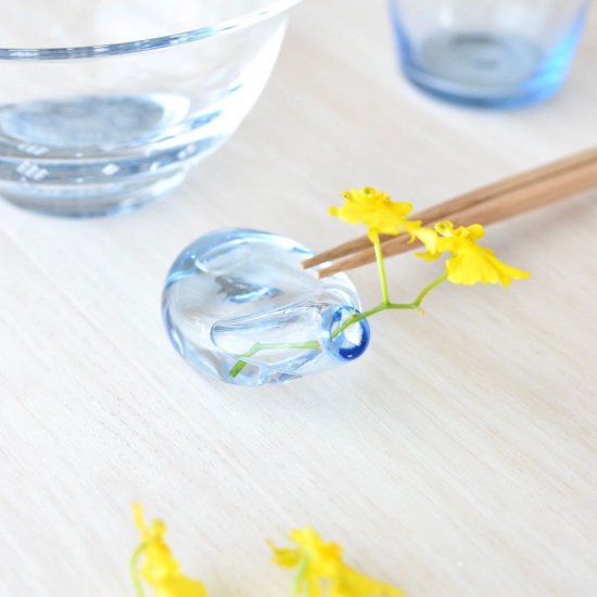 香川県 Rie Glass Garden 箸置き ひと花 ガラス製 Japanbluecraft 日本の 青 を暮らしに オンラインショップ