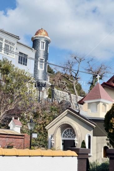 北野外国人倶楽部より黒うろこの家望む 神戸北野 神戸フォトミュージアム