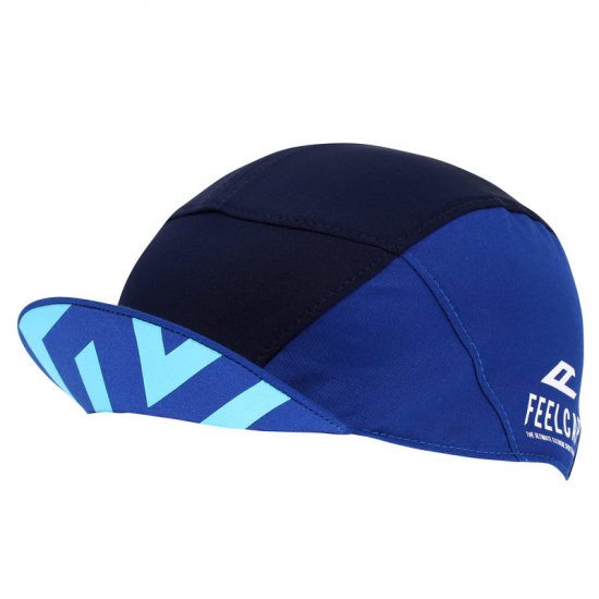 blue cycling cap