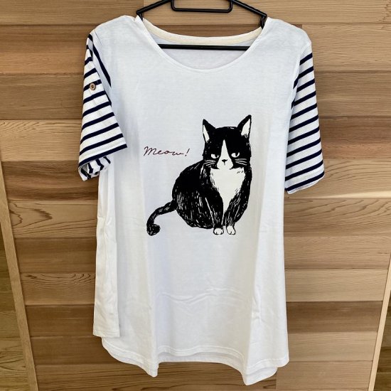 はちわれ猫 Tシャツ 猫グッズショップ いえねこ屋