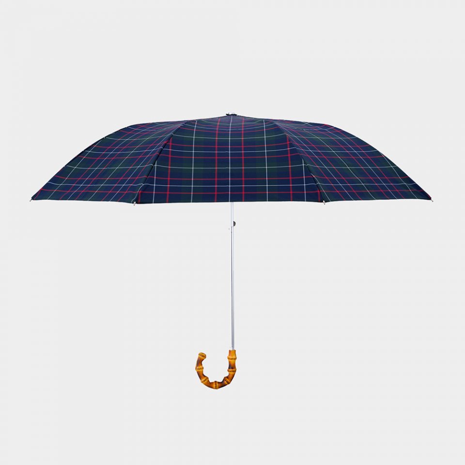 スタンダード折りたたみ傘（グリーンチェック） - BonBonStore Online Shop