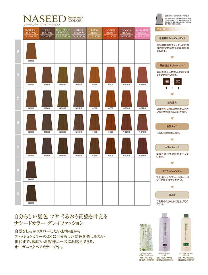 ナプラ ナシードカラー＜グレイファッション＞80g 秋田の美容商材、美容材料、美容卸はAir Beauty