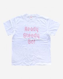 Ready Steady Go! Standard Logo T-shirt White/Pink