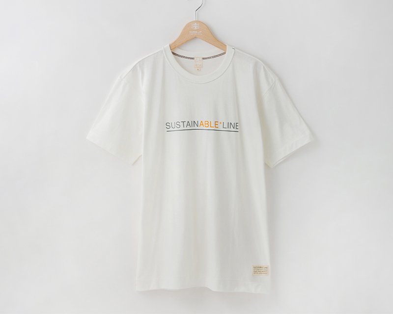 Sustainable Line ロゴ 白 久米繊維オンラインショップ 日本製