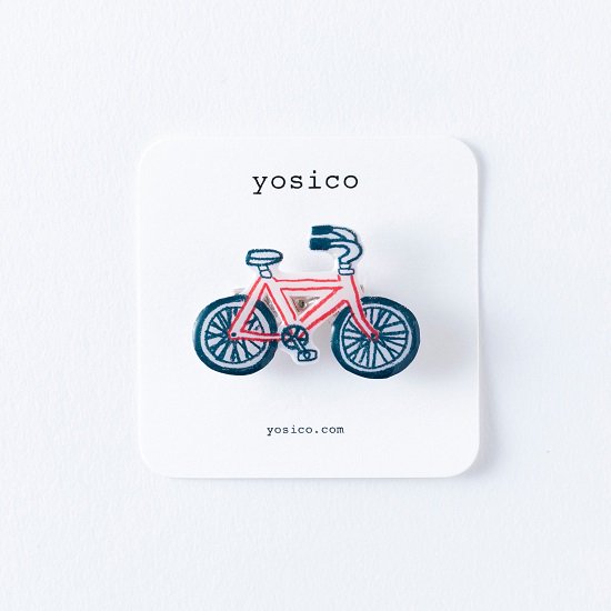 Yosico イラストブローチ 自転車 C Store