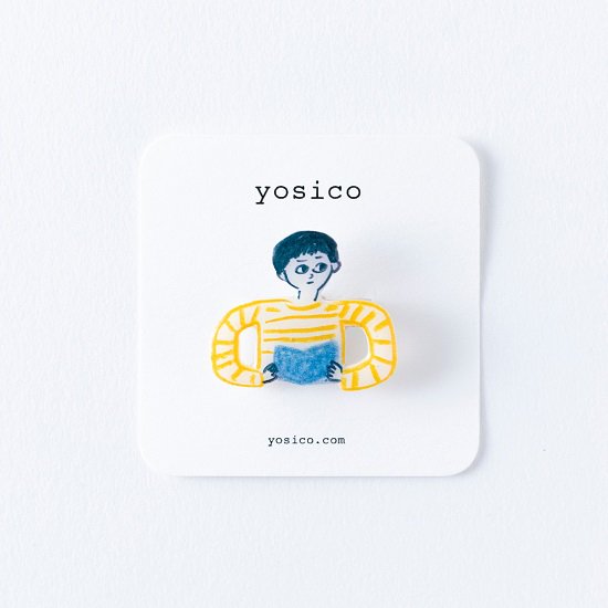 Yosico イラストブローチ 本を読む C Store
