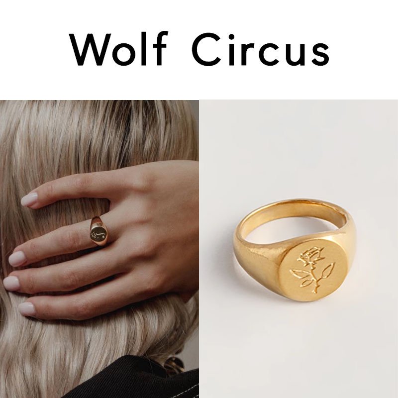 [ウルフサーカス] Wolf Circus ローズシグネット ゴールド リング