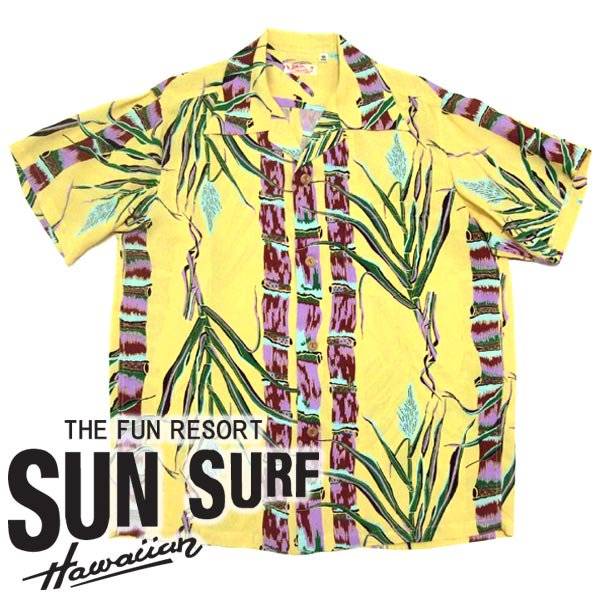 SUN SURF サンサーフ SUGAR CANE 砂糖黍 アロハシャツ L