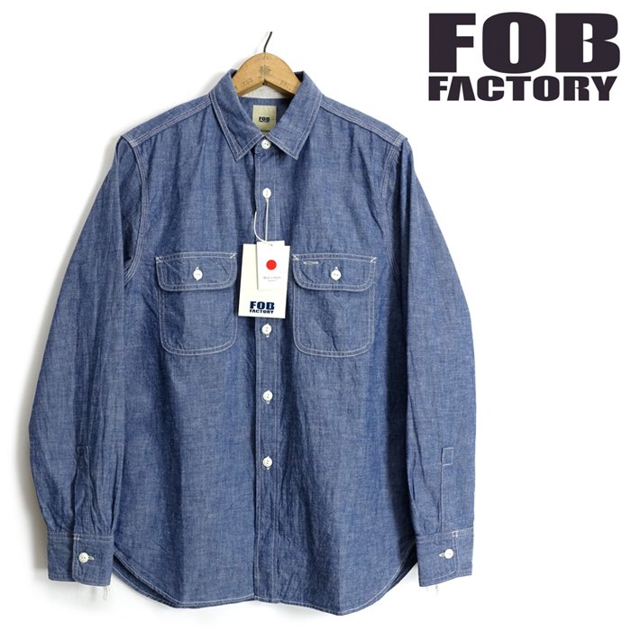 FOBファクトリー [F3494] シャンブレー ワークシャツ CHAMBRAY WORK ...