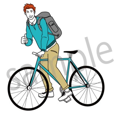 自転車にまたがる男性 イラスト サイクリング ロードバイク ストックイラストshop クイックイラストレーション