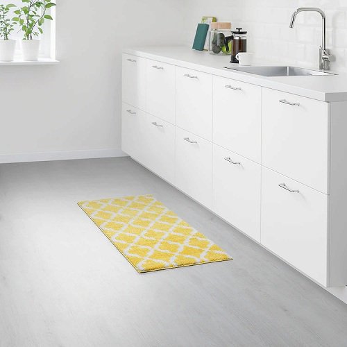 Ikea イケア キッチンマット イエロー ホワイト 120 45cm Auning Z90397303 株式会社クレール Ikeaイケアの製品を全国送料無料でお届け ネット通販