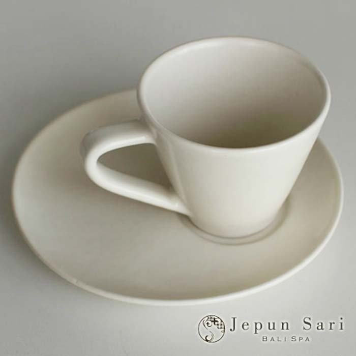 Classic Round Espresso Cup Timberline White Extra - Jenggala