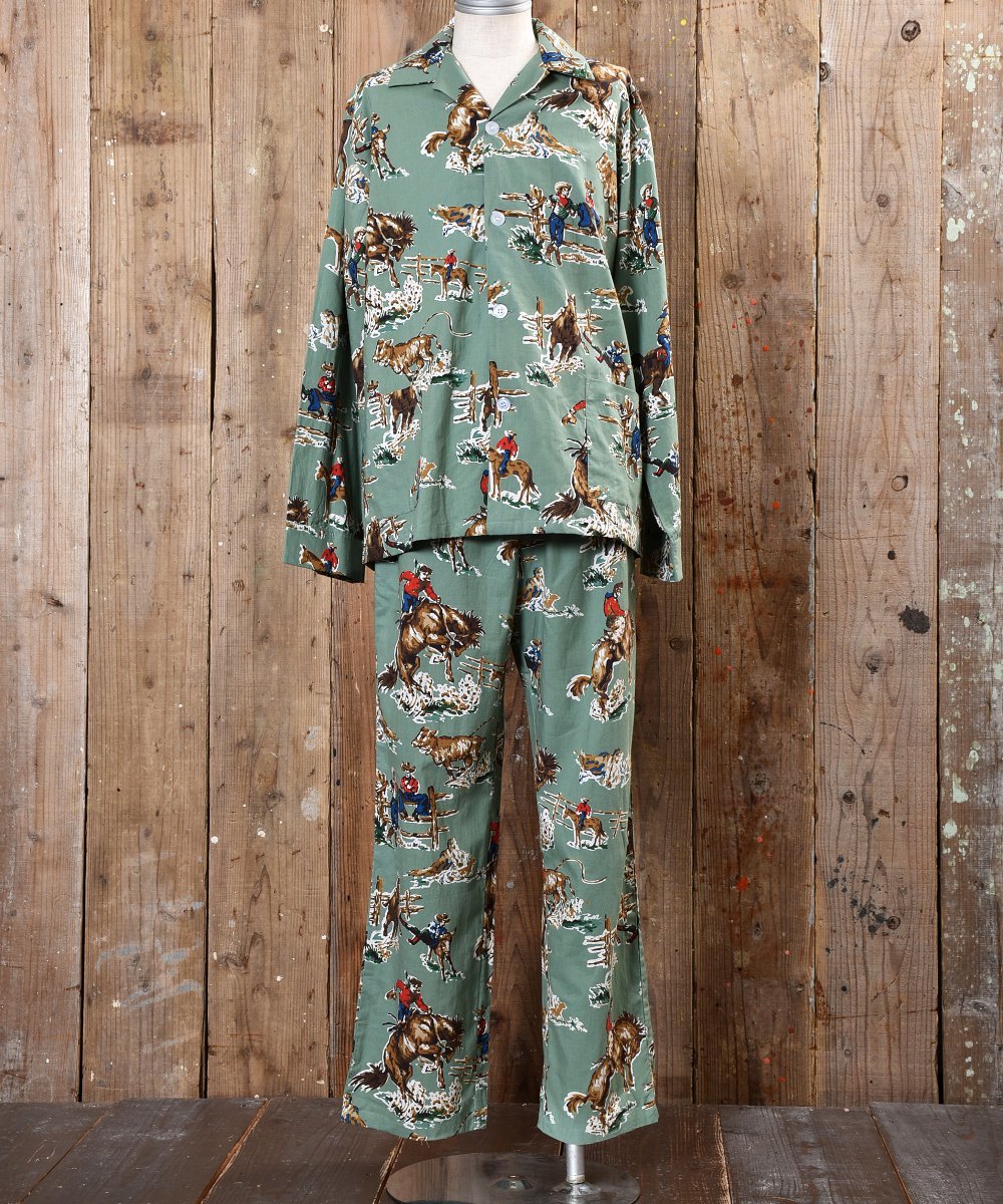 Cowboy pajamas Pants｜カウボーイ総柄パジャマパンツ - 古着のネット通販サイト 古着屋グレープフルーツムーン