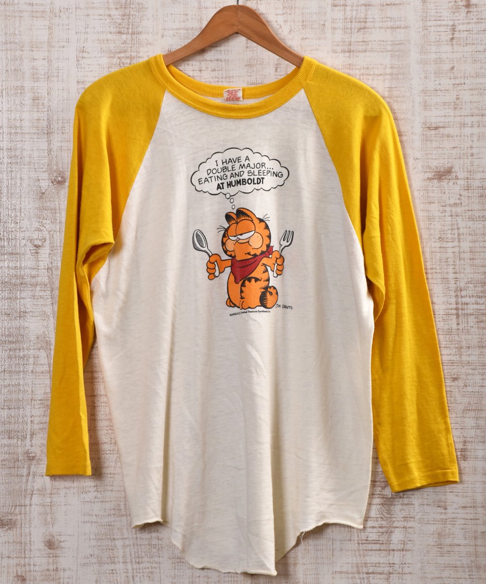 Garfield Illustration Print Raglan Sleeve T Shirt Made In Usa ガーフィールド イラスト ラグランスリーブtシャツ アメリカ製 古着 ヴィンテージアイテムのネット通販 古着屋グレープフルーツムーン Grapefruitmoon Onlineshop