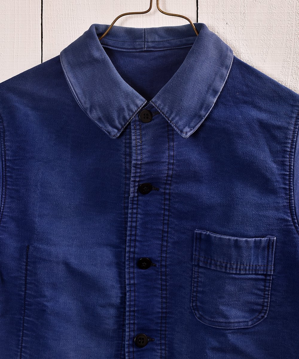 Vintage EURO Moleskin Work Jacket French Blue |ヴィンテージ ユーロモールスキンワークジャケット