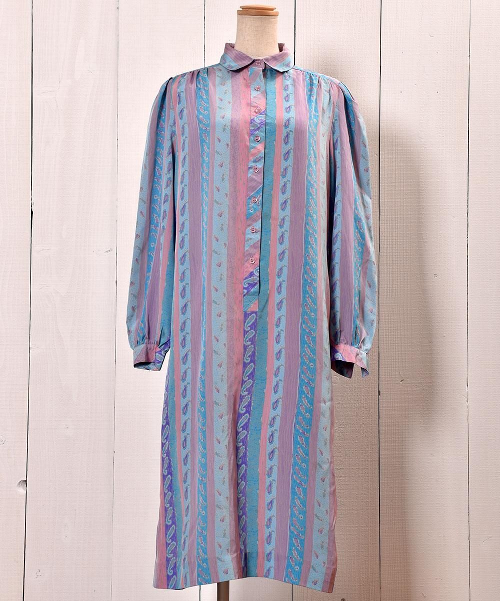 Shirt One Piece Paisley Pastel シャツ ワンピース ペイズリー パステル 古着のネット通販サイト 古着屋グレープフルーツムーン Grapefruitmoon Onlineshop ヴィンテージアイテム レトロファッション