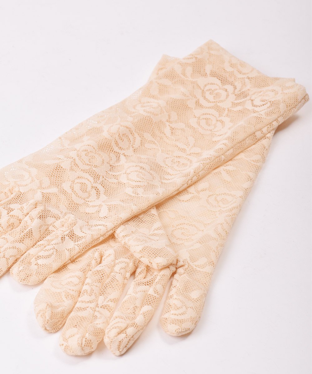 2色展開 レース グローブ 花柄 ベージュ Lace Glove Flower Beige 古着のネット通販サイト 古着屋グレープフルーツムーン Grapefruitmoon Onlineshop ヴィンテージアイテム レトロファッション