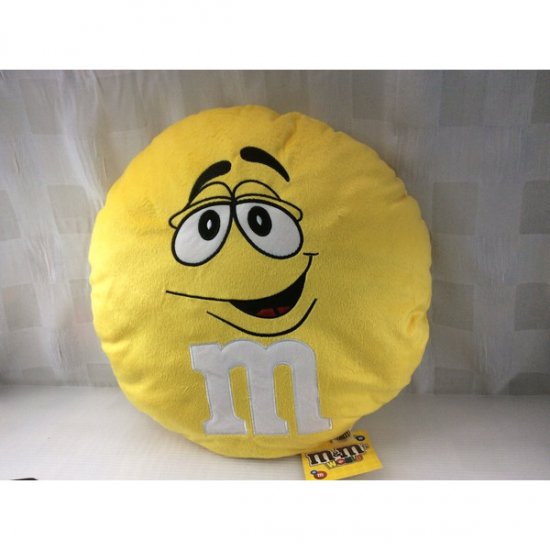 m&m's エムアンドエムズ チョコレート エムアンドエム カラフルチョコレートのキャラクタークッション（イエロー ） - ちゃんぷ