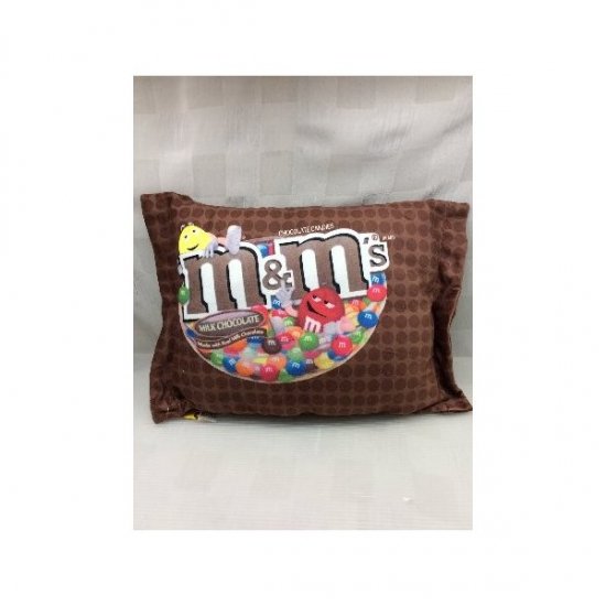 m&m's エムアンドエムズ 　スクエアクッション　ブラウン　チョコレート アメリカ雑貨　アメ雑 - ちゃんぷ