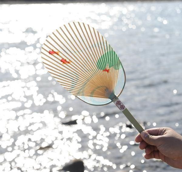 水うちわ 伝統工芸 美濃和紙 手漉き和紙 - 夏/夏休み