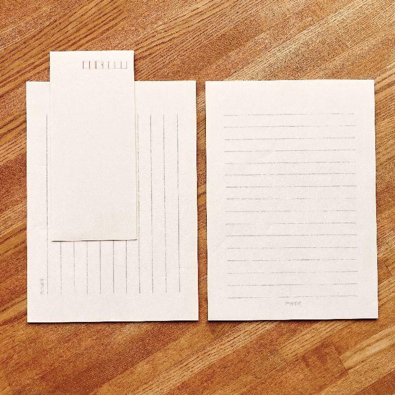 本美濃紙便箋、封筒セット 便箋/封筒セット 紙司撰 OA 是空 無地 - レター・カード専門店