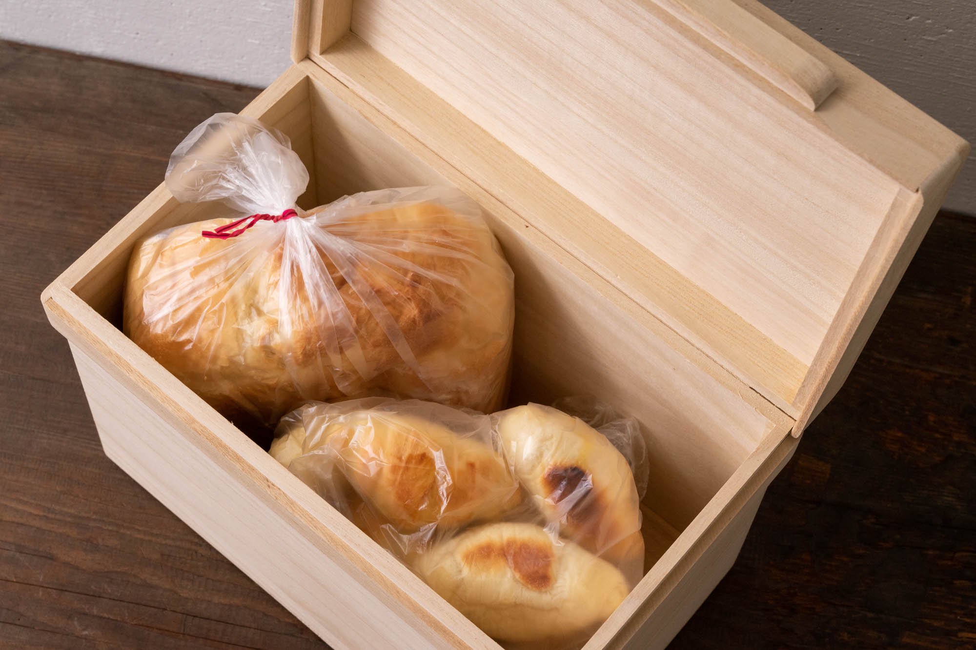 素晴らしい ぼん家具 ブレッドケース 2斤サイズ ブレッドボックス パン箱 食品 食パン 保存 桐箱 木製 Aタイプ